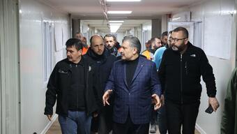 Bakan Fahrettin Koca, Defne'de kurulan hastaneyi inceledi