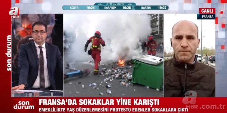 Fransa’da ortalık yangın yeri: Emeklilikte yaş düzenlemesine karşı çıkanlar sokakta! Polisler de isyan etti