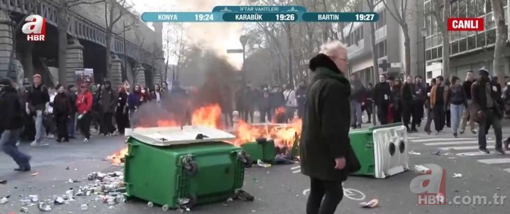 Fransa’da ortalık yangın yeri: Emeklilikte yaş düzenlemesine karşı çıkanlar sokakta! Polisler de isyan etti
