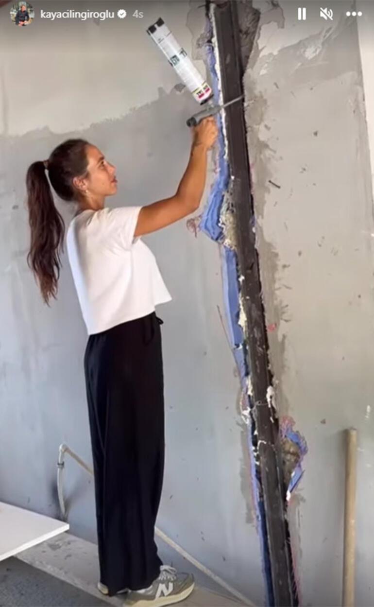 Kaya Çilingiroğlu paylaştı Zehra Çilingiroğlu şantiyede