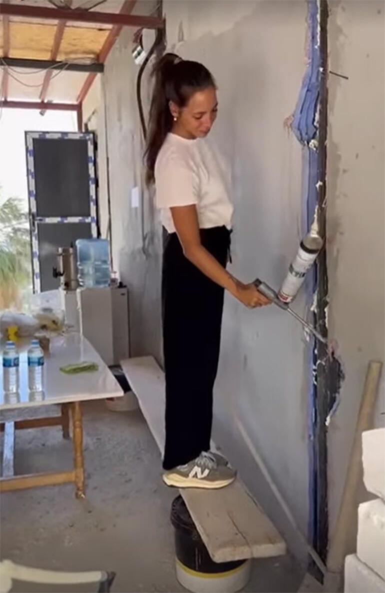 Kaya Çilingiroğlu paylaştı Zehra Çilingiroğlu şantiyede
